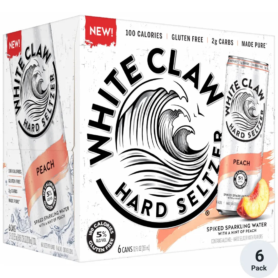 WHITE CLAW PEACH 6PK CN