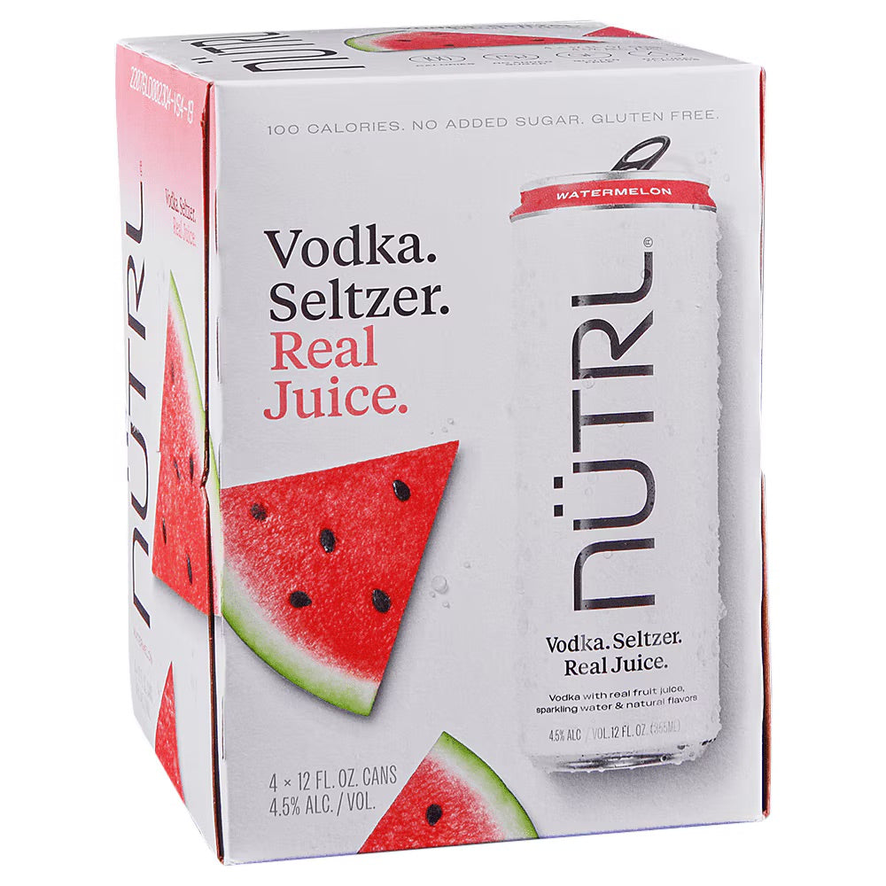 NUTRL VODKA WATERMELON 4PK CAN
