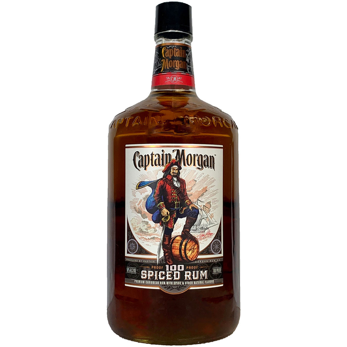 Captain Morgan 100 Proof Spiced Rum 1.75L