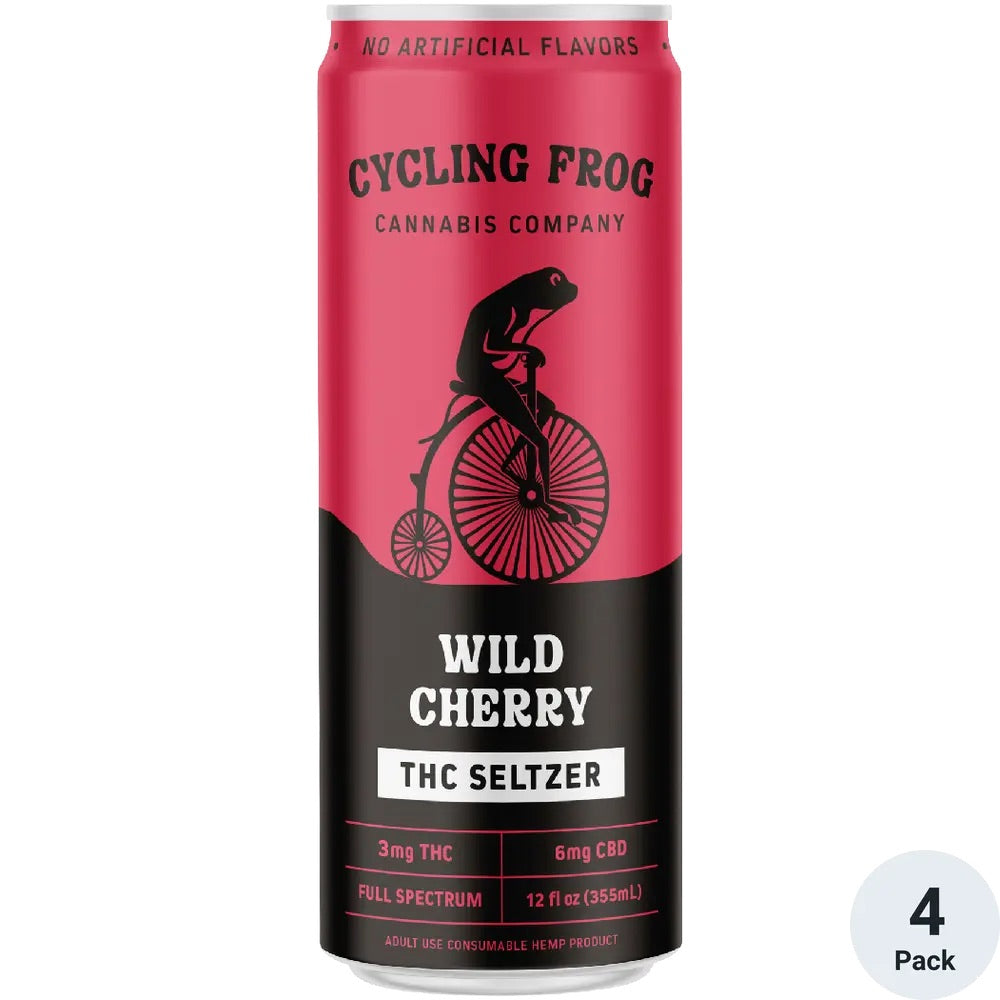CYCLING FROG THC + CBD SELTZER WILD CHERRY 4PK