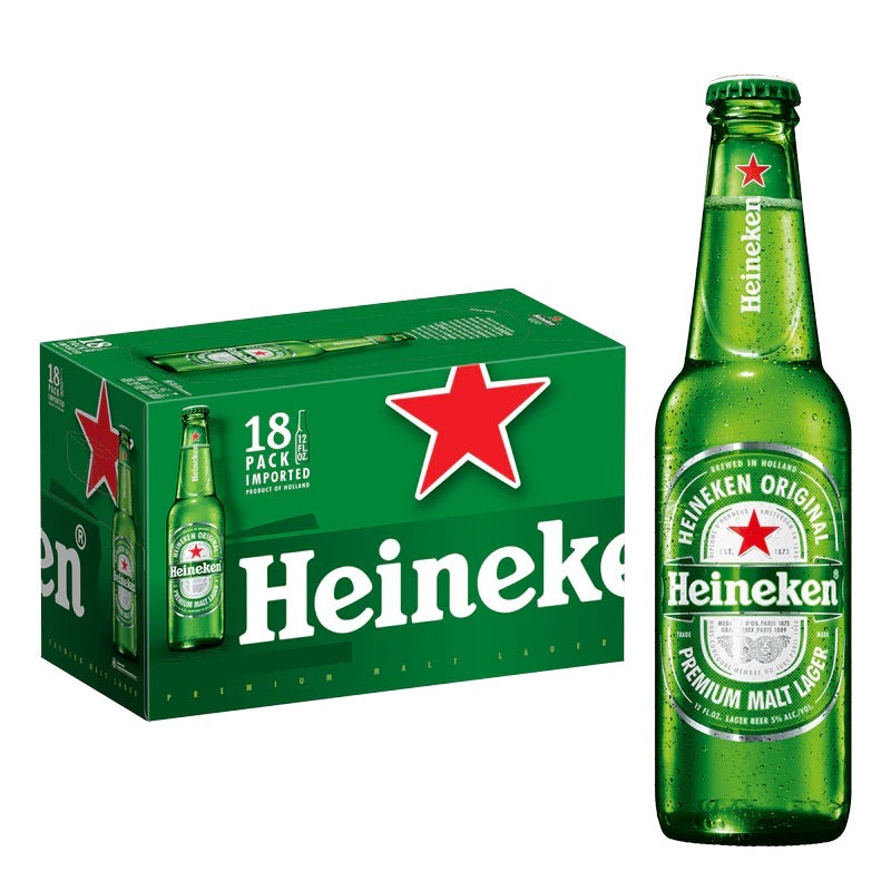 Heineken 12oz 18pk Bottles