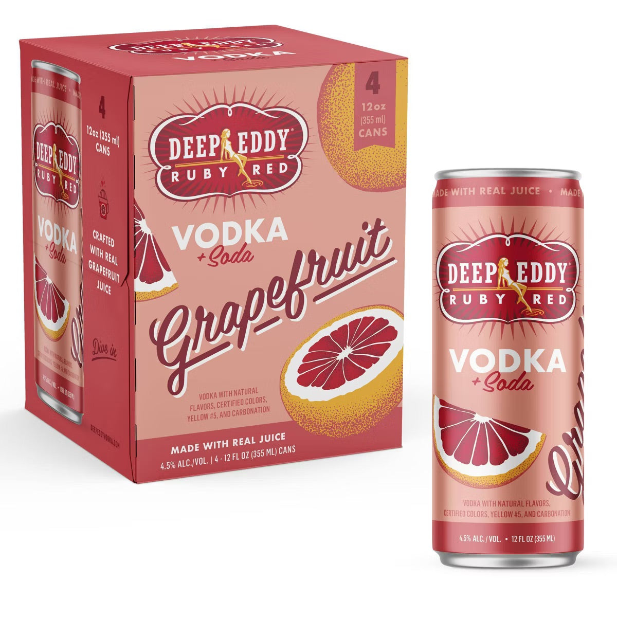 Deep Eddy Grapefruit Soda 4pk RTD