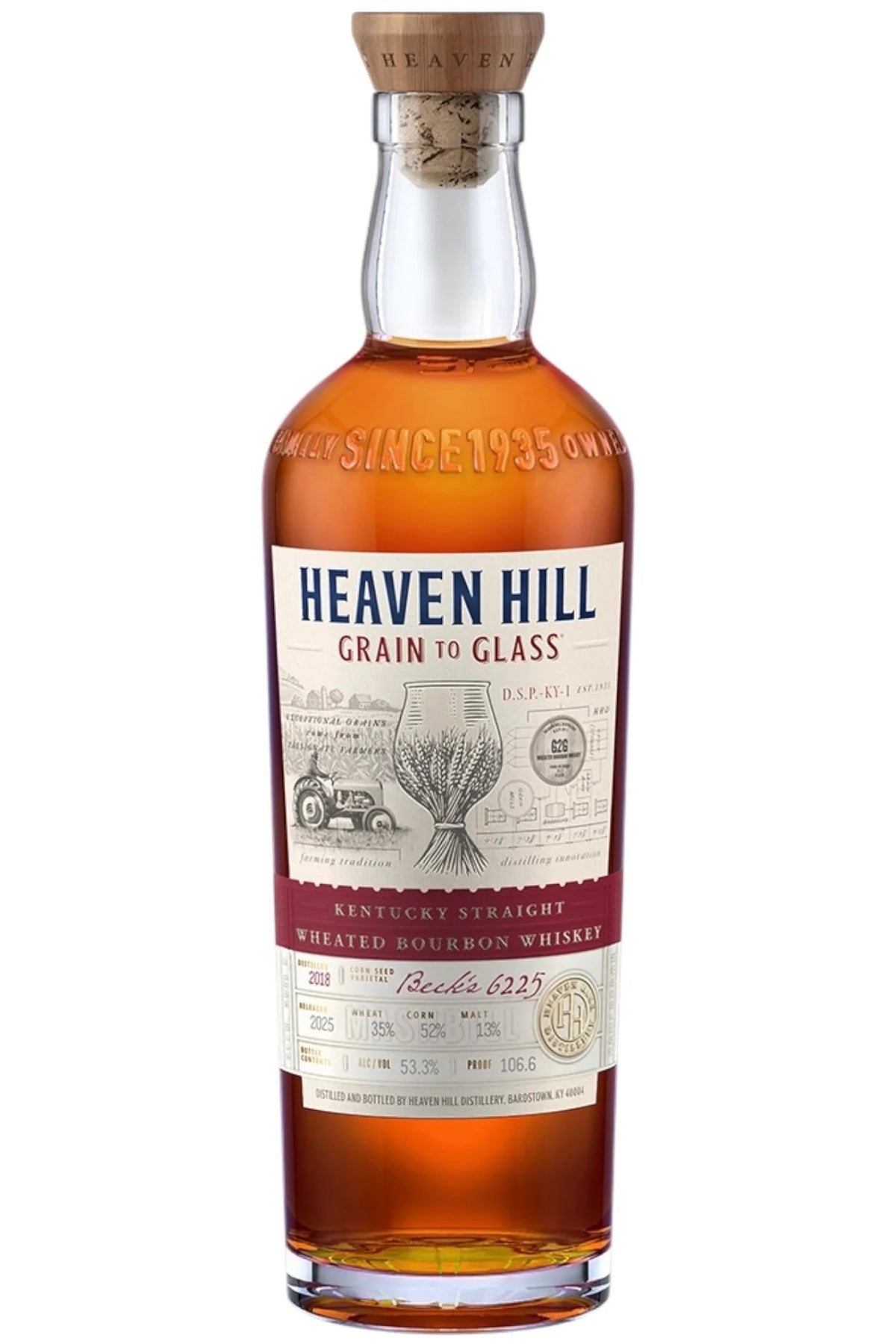HEAVEN HILL GRAIN TO GLASS WHEATED BOURBON WHISKEY 750ML