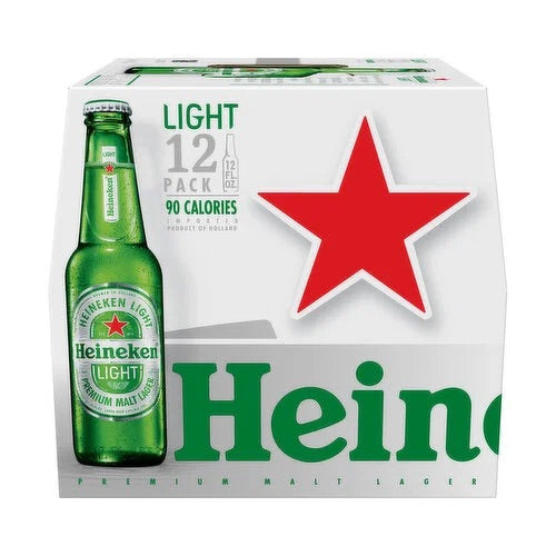 Heineken Light 12oz 12pk Bottles