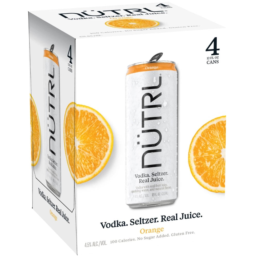 NUTRL VODKA ORANGE 4PK CAN