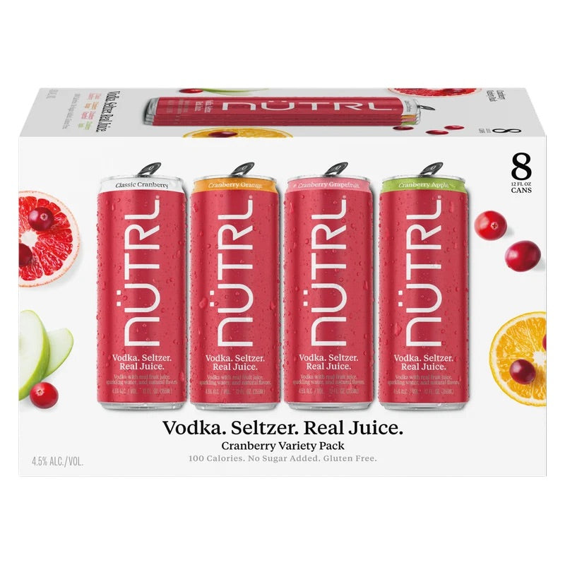 NUTRL VODKA CRANBERRY VAR 8PK