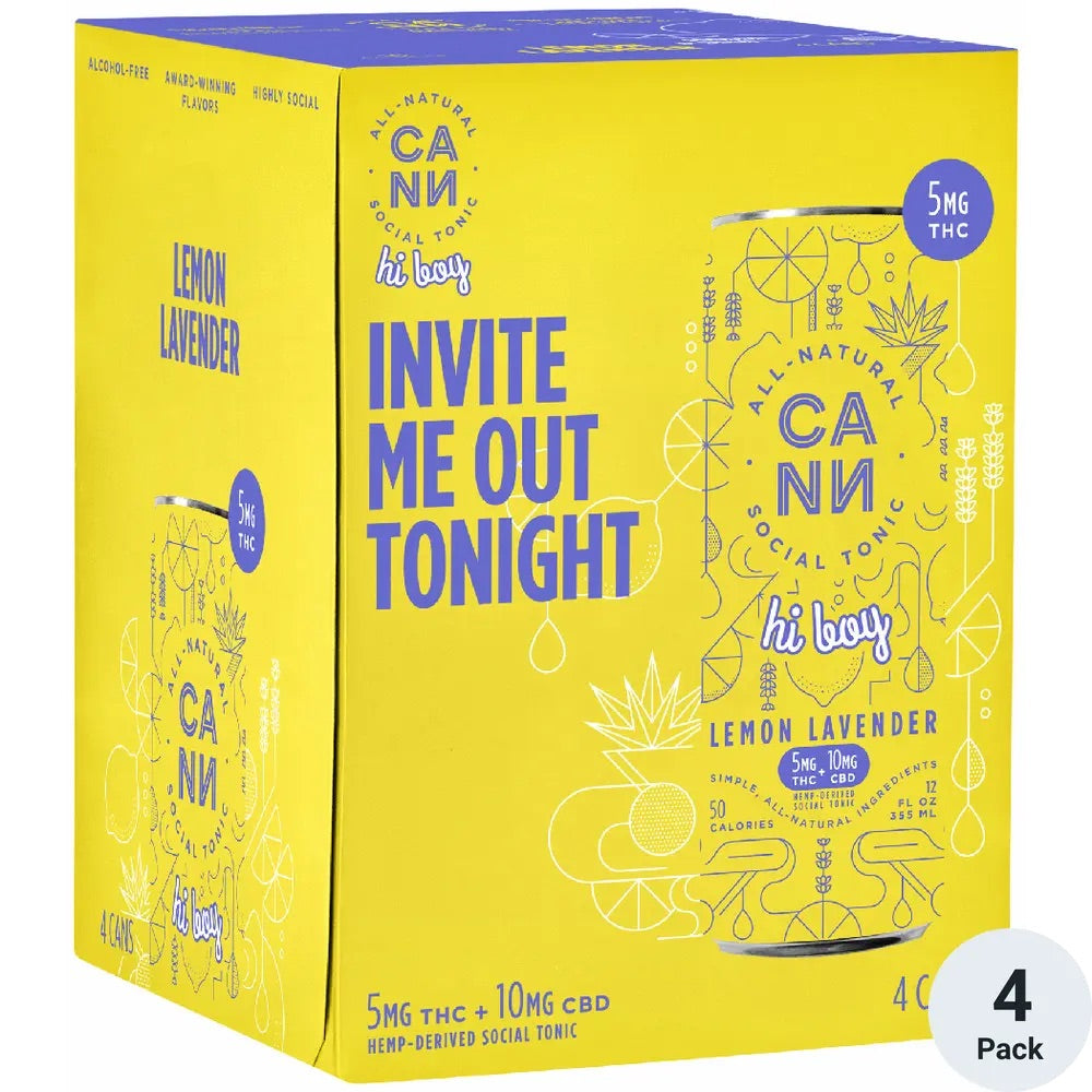 CANN HI BOY 5MG THC LEMON LAVENDER
