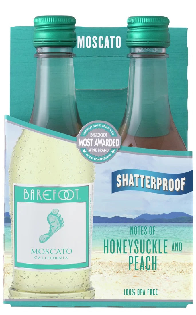 Barefoot Moscato 4pk 187ml