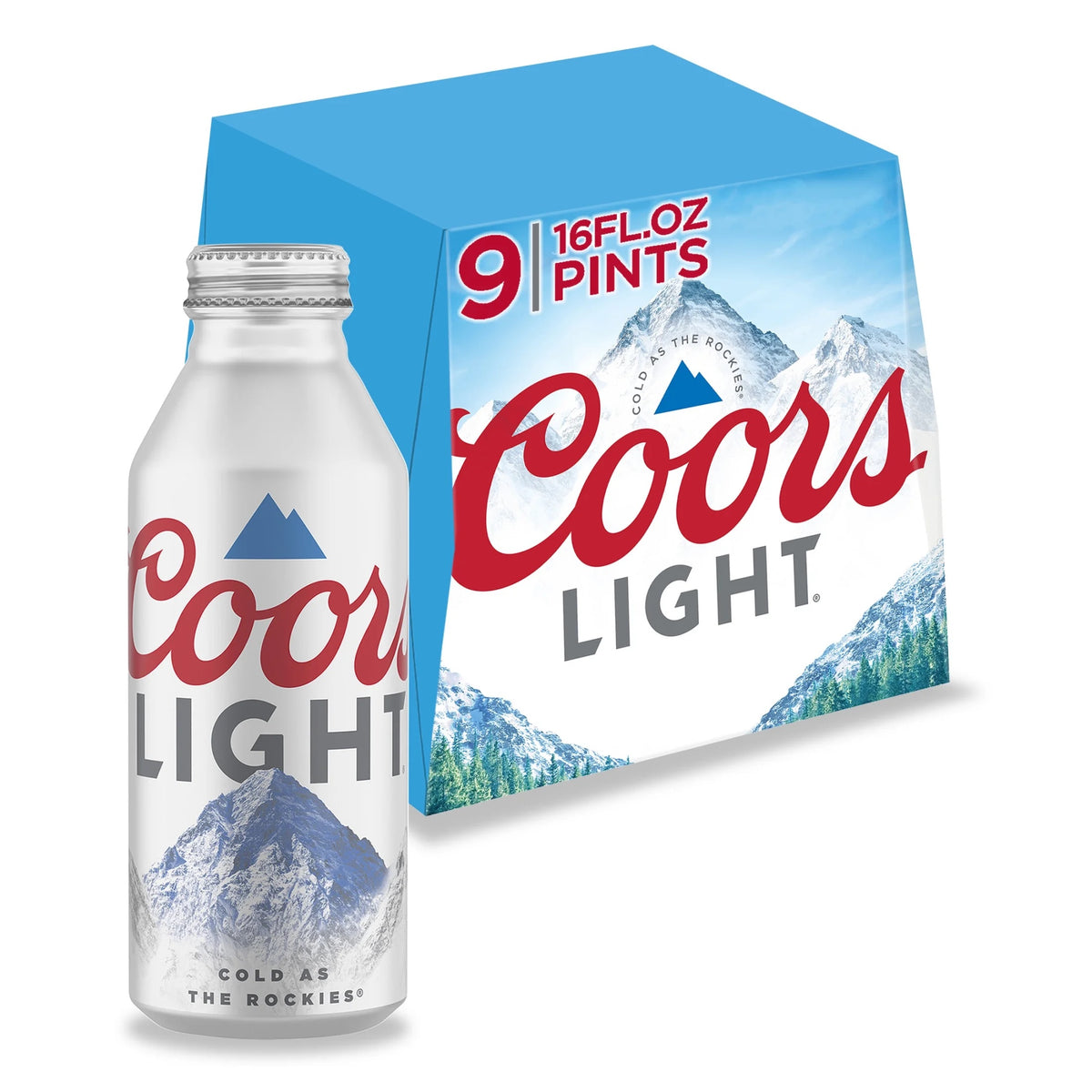 Coors Light 16oz 9pk Aluminum Pints