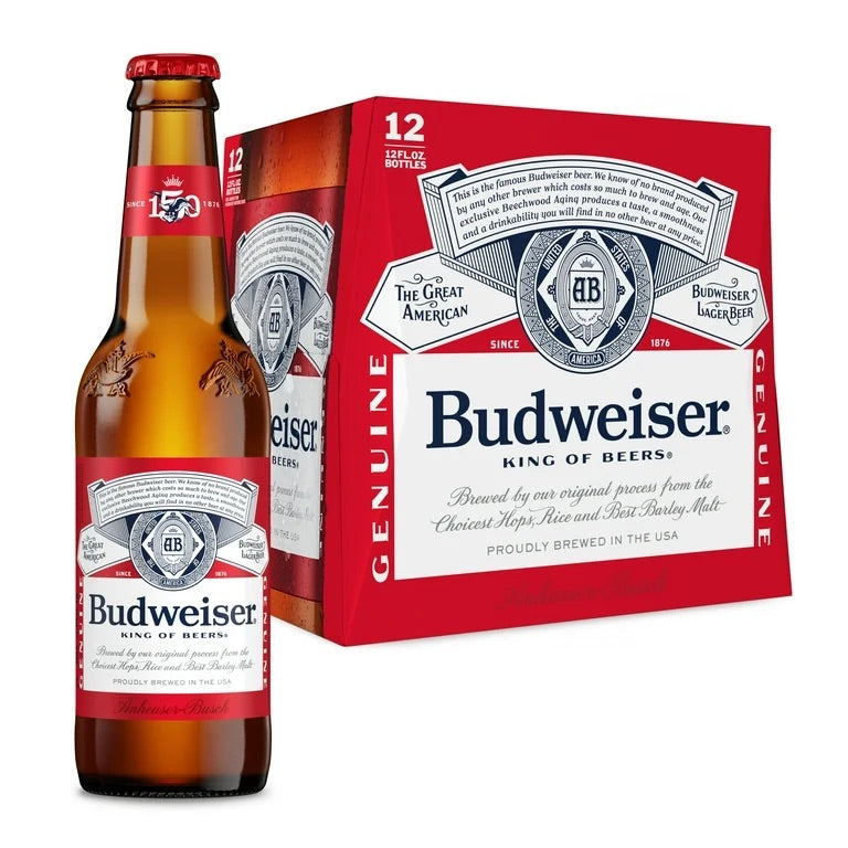 Budweiser 12oz 12pk Bottles