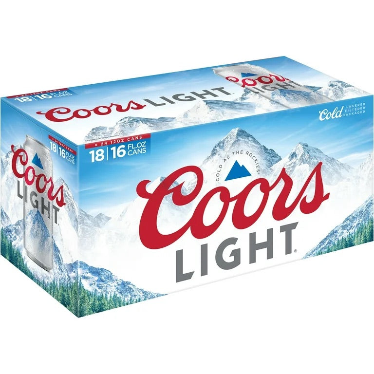 Coors Light 16oz 18pk Cans