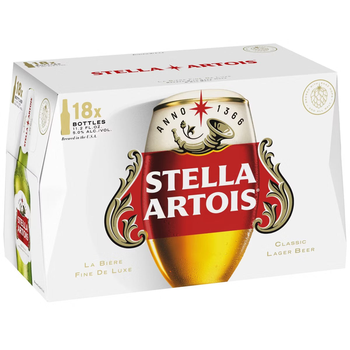 Stella Artois 12oz 18pk Bottles